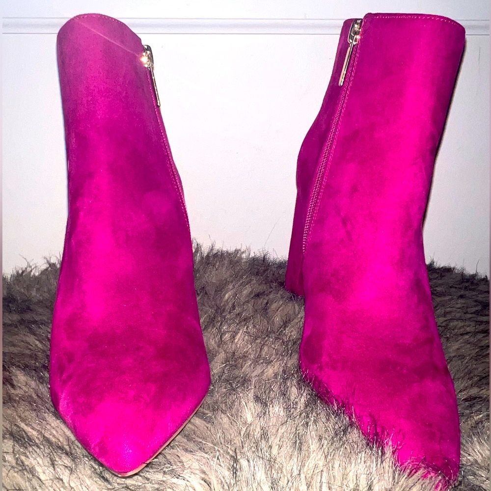 Fuchsia Ankle Booties Never Worn